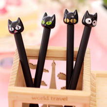 Load image into Gallery viewer, 4PCS/lot Black Cute Cat Gel Ink Pen